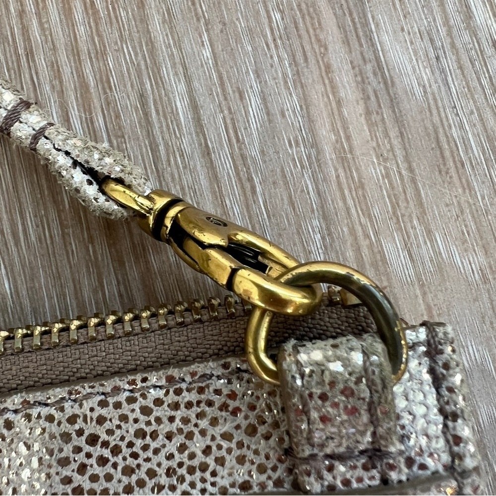 Fossil Metallic Leather Crossbody Wallet Clutch bag purse - Picture 4 of 14